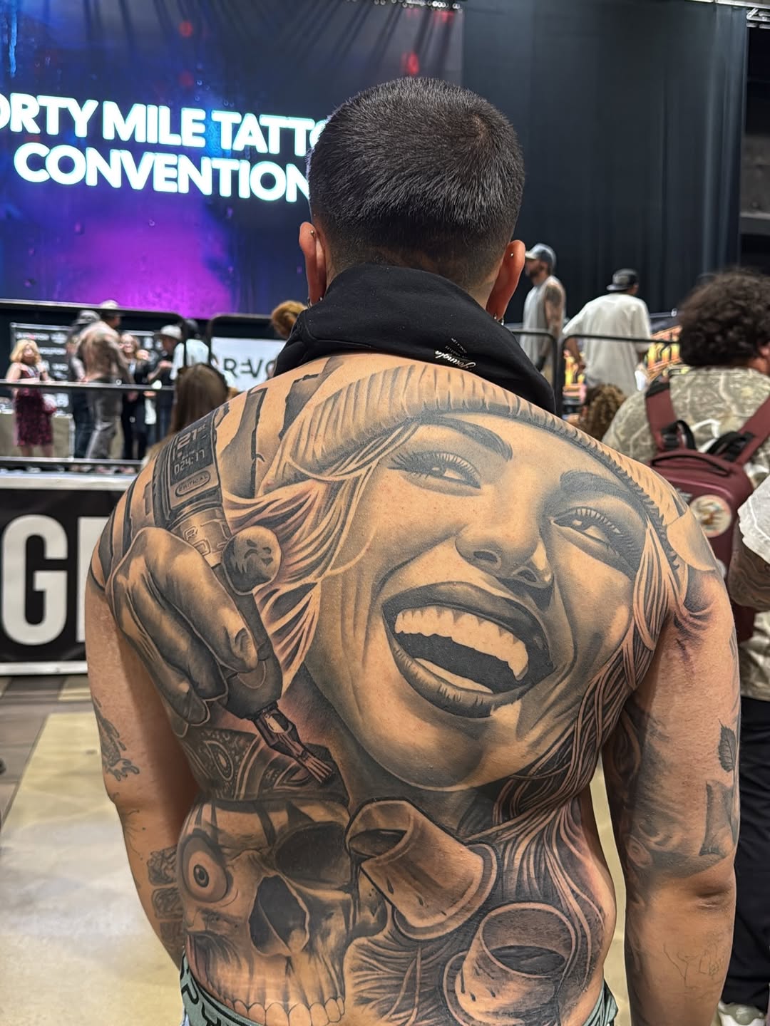Detailed tattoo artwork by Adrian Idso at Broadway Dept. Midtown Sacramento