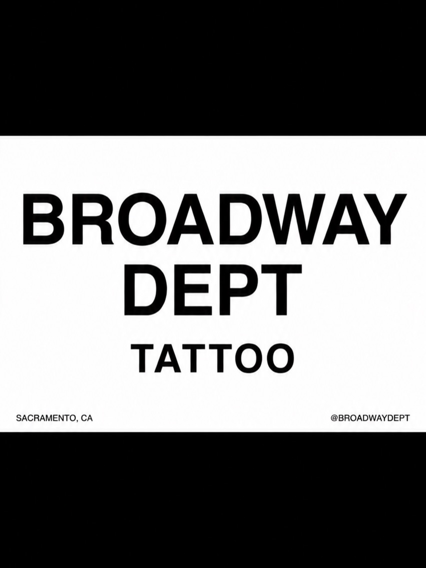 Custom tattoo piece by Adrian Idso at Broadway Dept. Midtown Sacramento