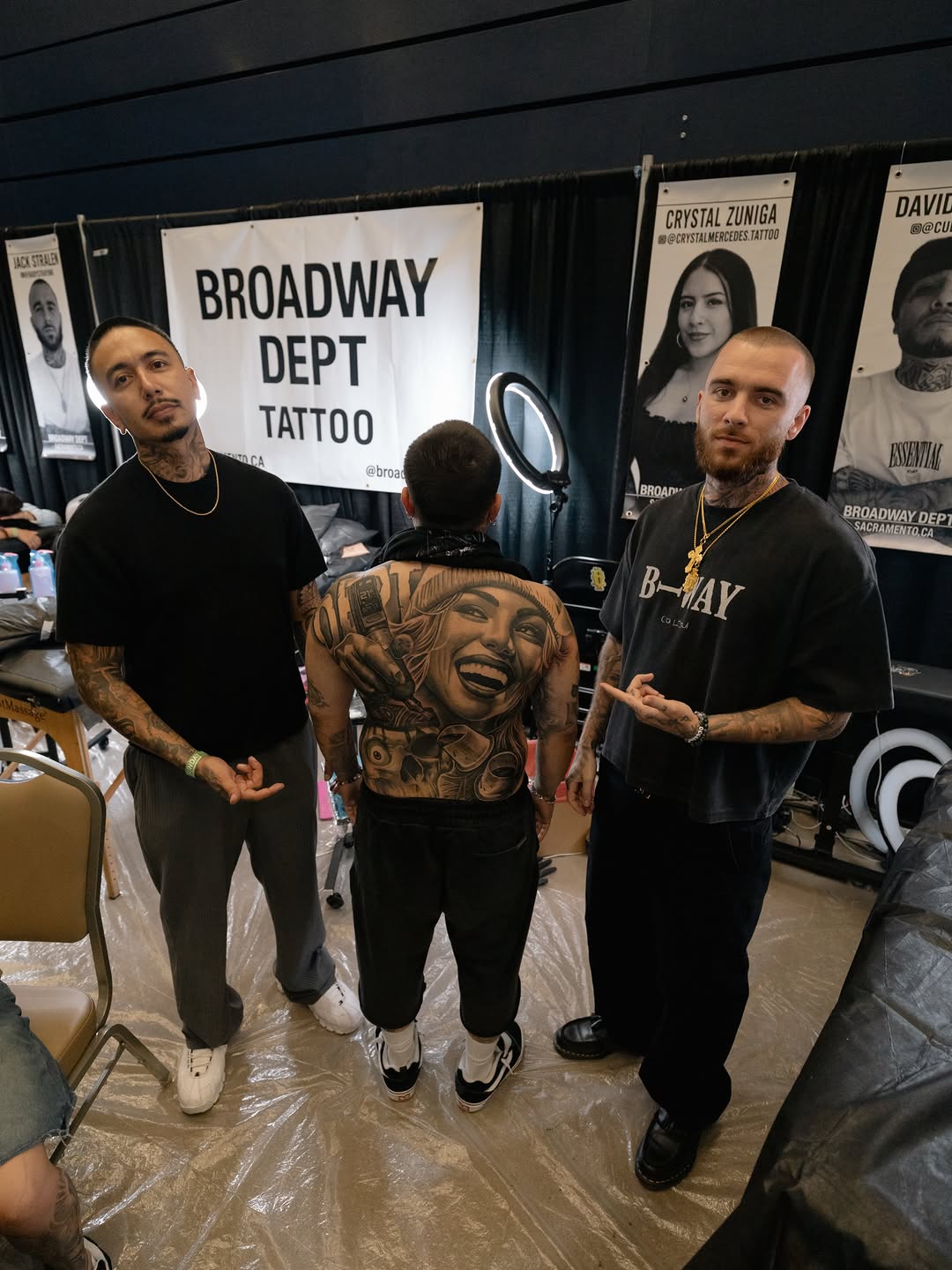 Custom back piece tattoo created during Forty Mile Tattoo Convention collaboration