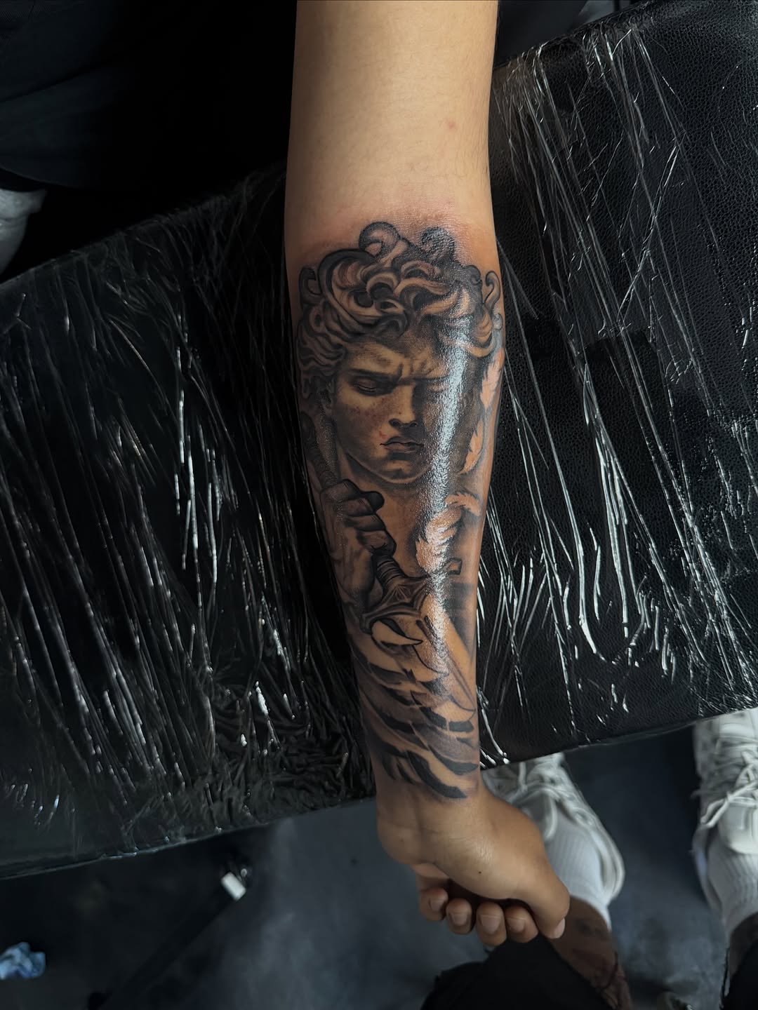 Completed tattoo by David Maciel at Broadway Dept