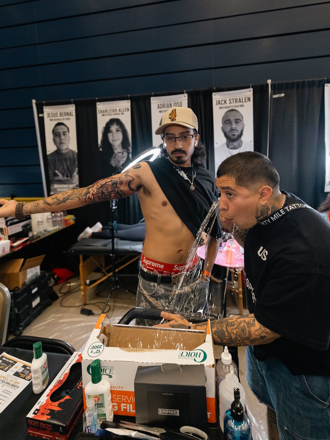 Broadway Dept booth setup at Forty Mile Tattoo Convention Sacramento