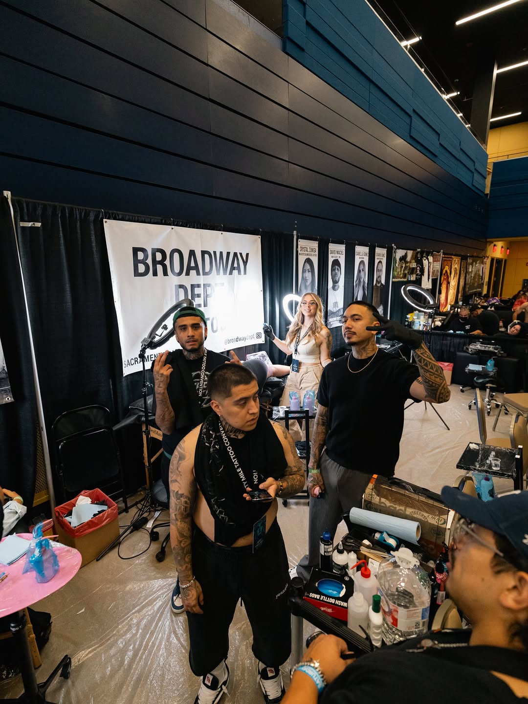 Professional tattoo artists working at Forty Mile Tattoo Convention
