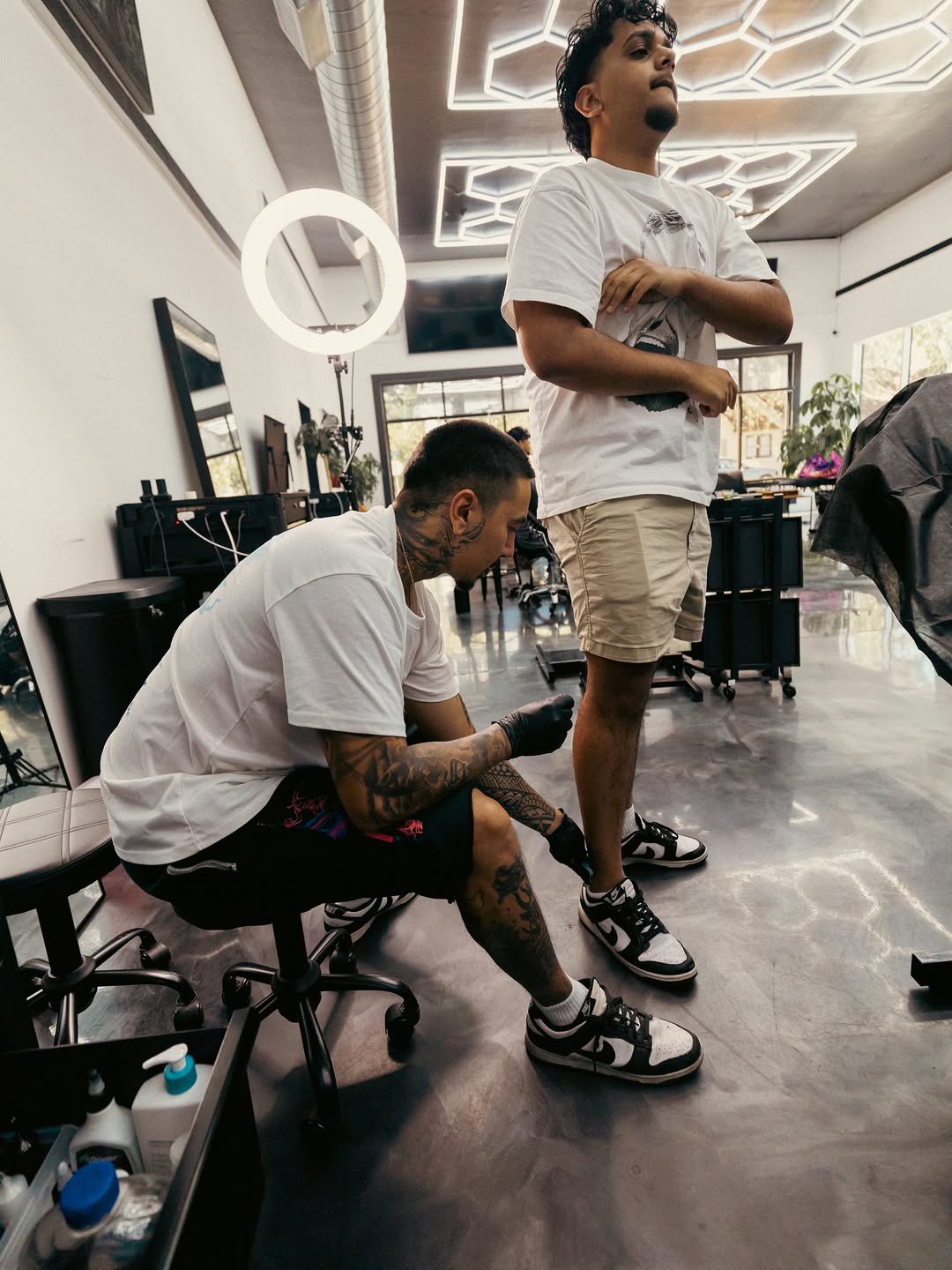 Tattoo session in progress at Broadway Dept Midtown Sacramento