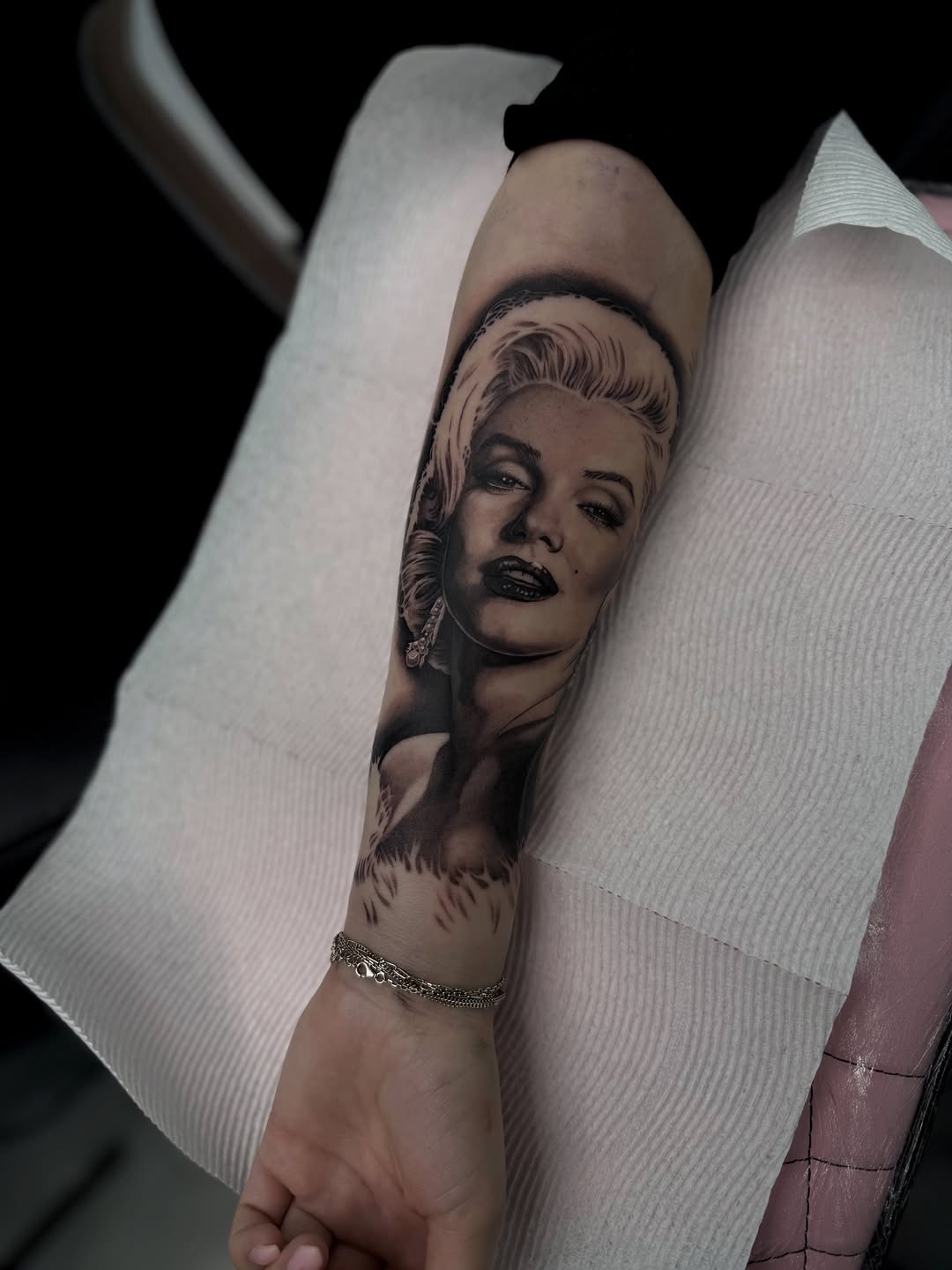Marilyn Monroe Portrait Tattoo by Bella Gomez at Broadway Dept Sacramento