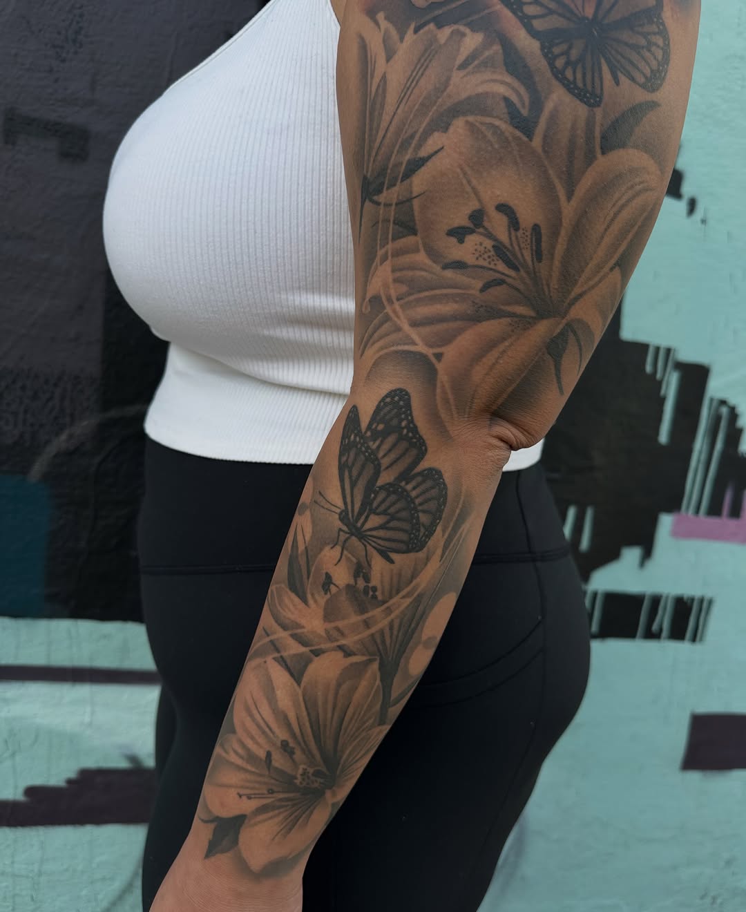 Large scale black and grey realism piece by Jack Stralen in Sacramento