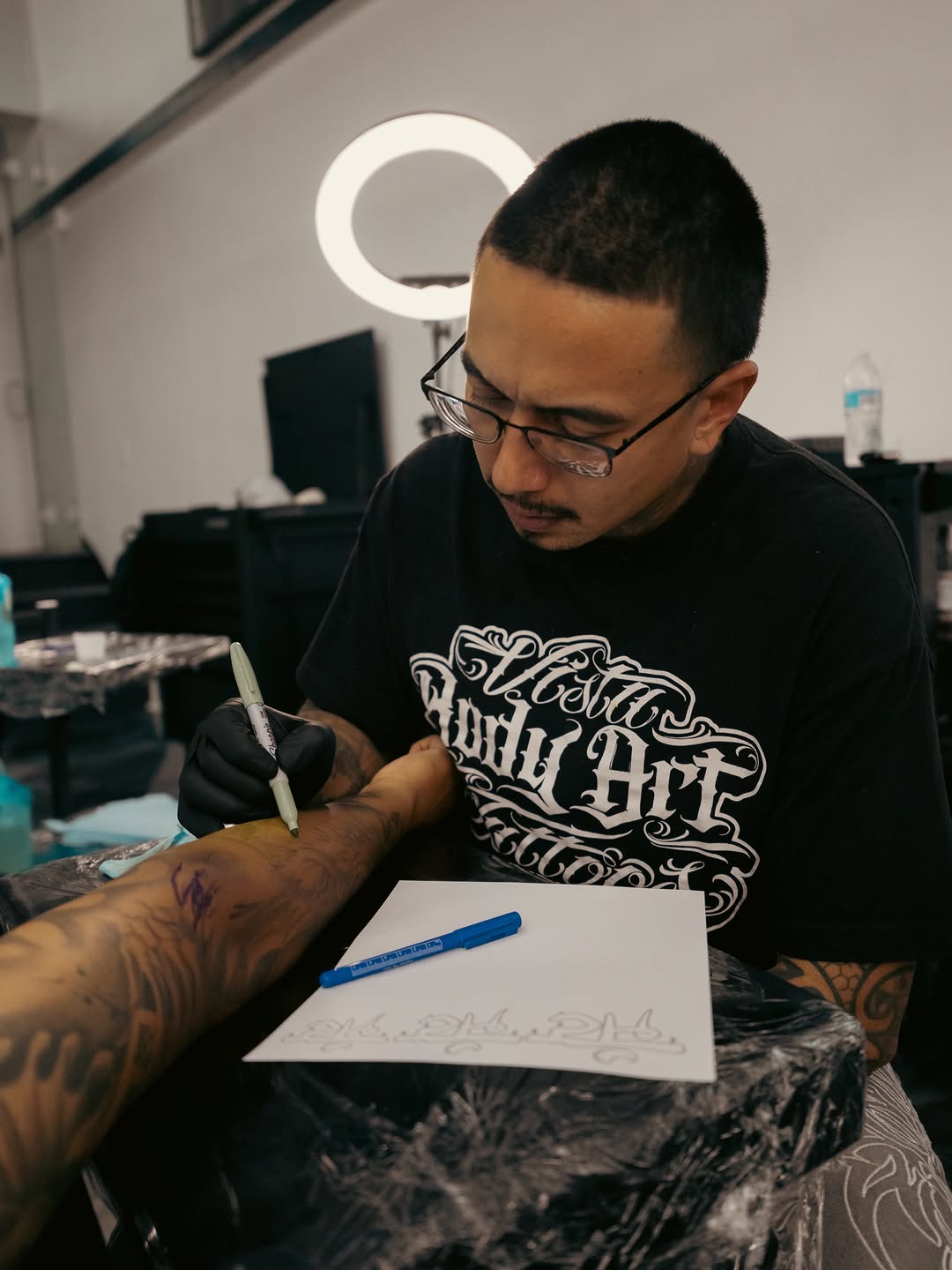 Custom tattoo artwork by Jesus Bernal at Broadway Dept Midtown