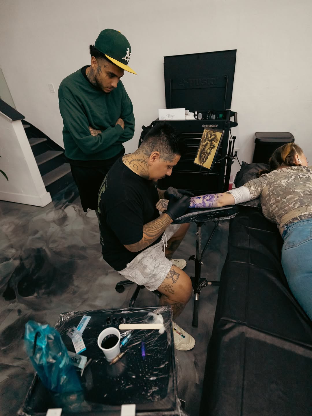Custom tattoo work by Jesus Bernal at Broadway Dept Sacramento