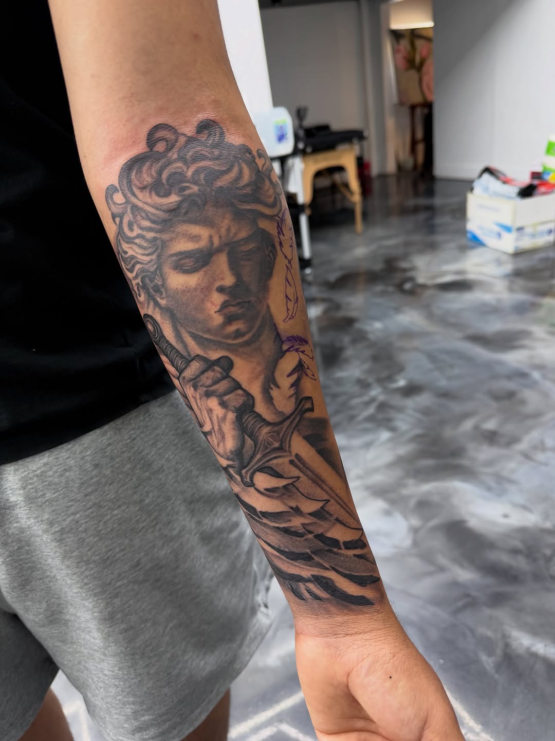 Custom tattoo artwork by David Maciel in Midtown Sacramento
