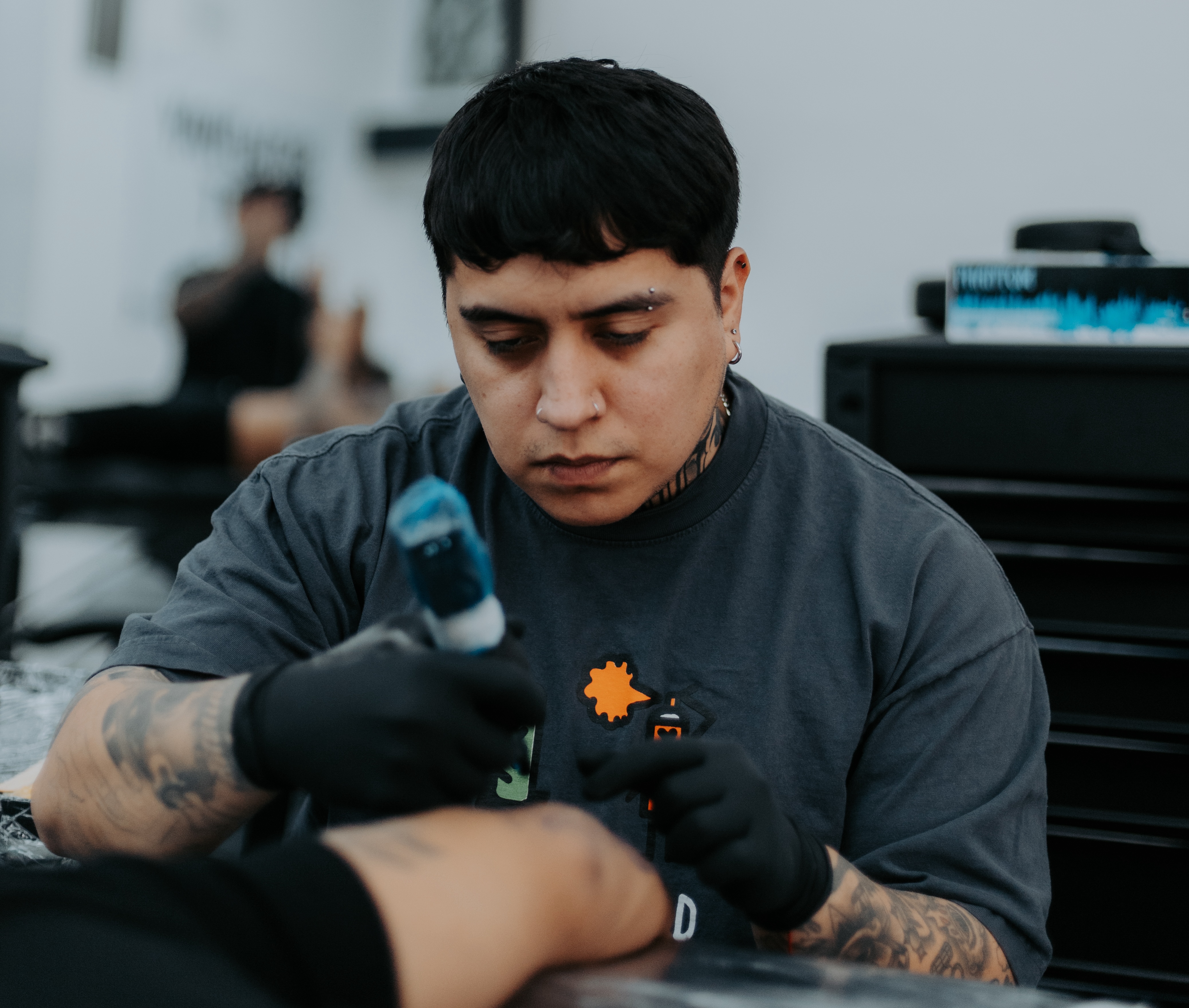Jesus Bernal, tattoo artist at Broadway Dept. Sacramento